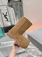 Colestore Balenciaga Suede With Fur Medium Boots Brown - 5