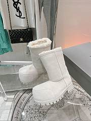 Colestore Balenciaga Suede With Fur Medium Boots White - 6