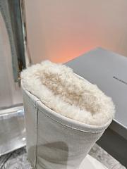 Colestore Balenciaga Suede With Fur Medium Boots White - 4