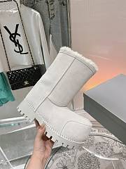Colestore Balenciaga Suede With Fur Medium Boots White - 3