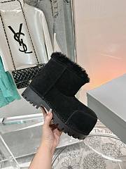 Colestore Balenciaga Suede With Fur Boots Black - 5