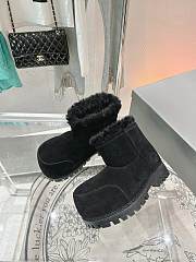 Colestore Balenciaga Suede With Fur Boots Black - 6