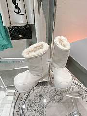 Colestore Balenciaga Suede With Fur Medium Boots White - 1