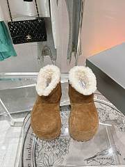 Colestore Balenciaga Suede With Fur Boots Brown - 5