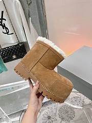 Colestore Balenciaga Suede With Fur Boots Brown - 3