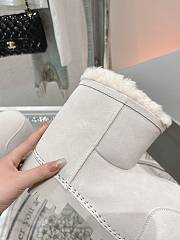 Colestore Balenciaga Suede With Fur Boots White - 4