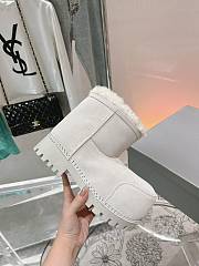 Colestore Balenciaga Suede With Fur Boots White - 2