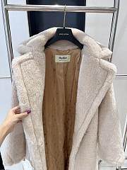 Colestore Max Mara Taddy Fur Long Coat Beige - 4