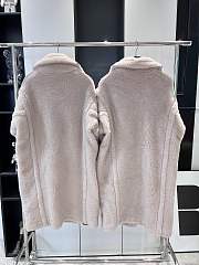Colestore Max Mara Taddy Fur Long Coat Beige - 3