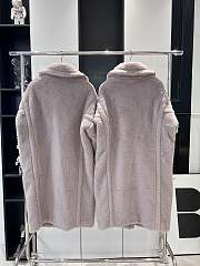 Colestore Max Mara Taddy Fur Long Coat Grey - 5