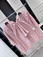Colestore Max Mara Taddy Fur Long Coat Light Pink - 2