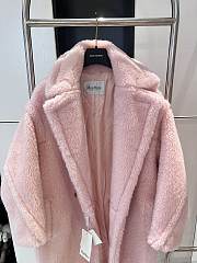 Colestore Max Mara Taddy Fur Long Coat Light Pink - 3