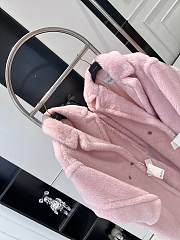 Colestore Max Mara Taddy Fur Long Coat Light Pink - 5