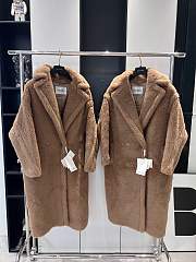 Colestore Max Mara Taddy Fur Long Coat Brown - 1