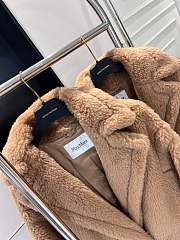 Colestore Max Mara Taddy Fur Long Coat Brown - 4