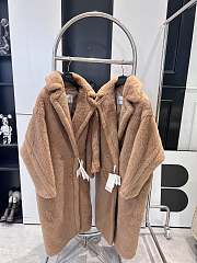 Colestore Max Mara Taddy Fur Long Coat Brown - 5