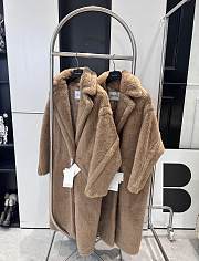 Colestore Max Mara Taddy Fur Long Coat Brown - 6