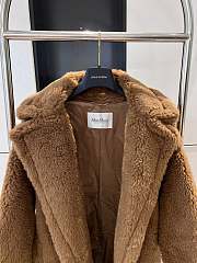 Colestore Max Mara Taddy Fur Long Coat Chocolate - 3