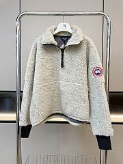 Colestore Canada Goose Simcoe Wool Blend Fleece Quarter Zip Top Grey - 1