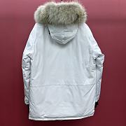 Colestore Canada Goose Women's Junction Down Parka Fur Hat White - 6