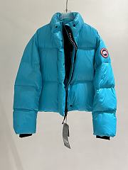 Colestore Canada Goose Women's Cypress Cropped Puffer Blue - 5