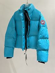 Colestore Canada Goose Women's Cypress Cropped Puffer Blue - 3