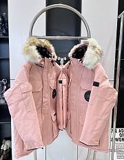 Colestore Canada Goose Pink Puffted And Fur Winter Coat  - 2