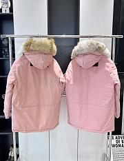 Colestore Canada Goose Pink Puffted And Fur Winter Coat  - 3