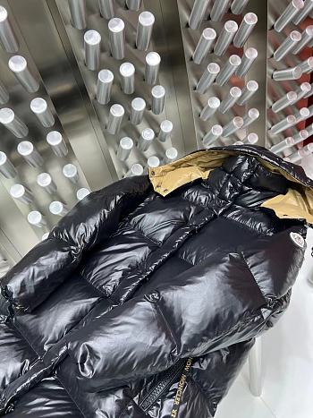 Colestore Moncler Parana Hooded Quilted Puffer Jacket Reversable Black And Beige 
