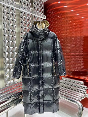 Colestore Moncler Parana Hooded Quilted Puffer Long Jacket Black