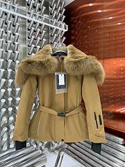 Colestore Moncler Women Winter Jacket With Fur Brown - 4