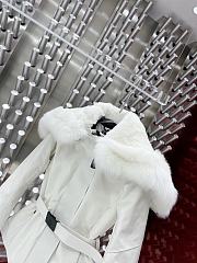 Colestore Moncler Women Winter Jacket With Fur White  - 3