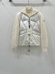 Colestore Moncler Ribbed Wool-blend And Quilted Shell Down Jacket White - 1