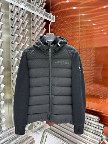Colestore Moncler Grenoble Black Combo Cardigan With Logo