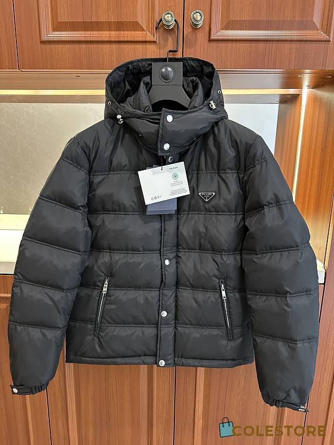 Colestore Cropped Re-Nylon down jacket Black - 1