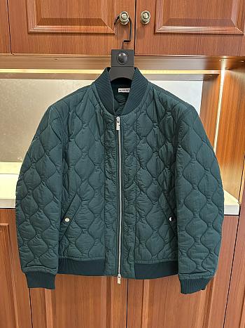 Colestore Burberry Quilted Nylon Bomber Jacket Green