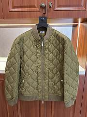 Colestore Burberry Quilted Nylon Bomber Jacket Grey Green  - 1