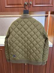 Colestore Burberry Quilted Nylon Bomber Jacket Grey Green  - 3