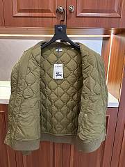 Colestore Burberry Quilted Nylon Bomber Jacket Grey Green  - 2