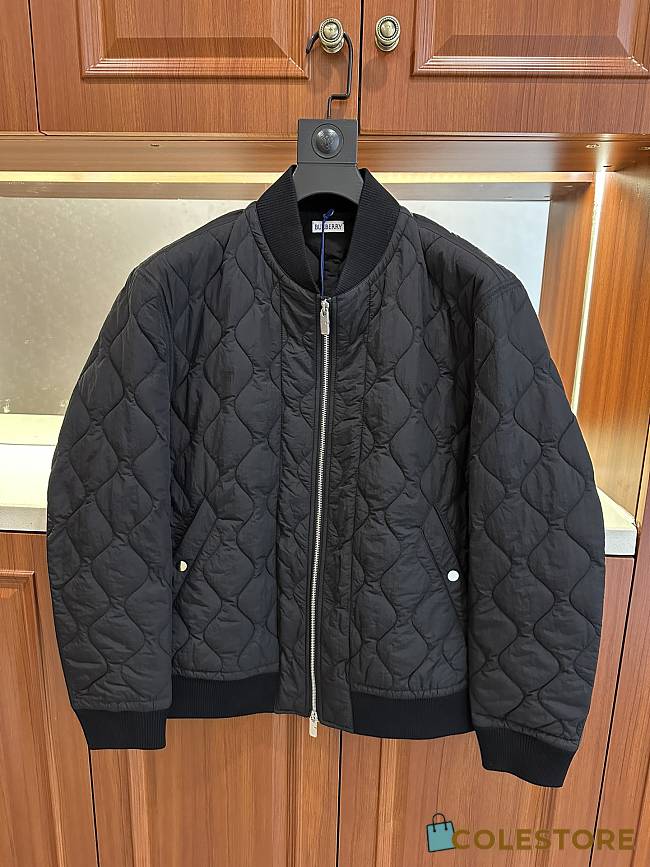 Colestore Burberry Quilted Nylon Bomber Jacket Black - 1