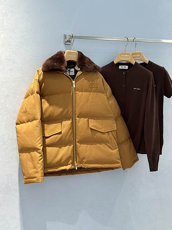 Colestore Miu Miu Winter Coat With Fur Yellow 