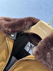 Colestore Miu Miu Winter Coat With Fur Yellow  - 4