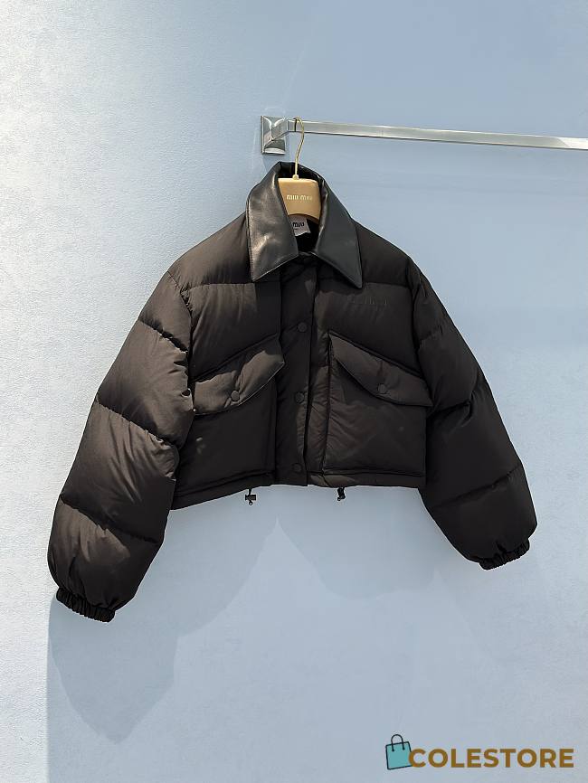 Colestore Miu Miu Winter Crop Coat Black - 1