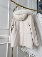 Colestore Loropiana Winter Long Coat With Fur Hat Beige - 3