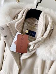 Colestore Loropiana Winter Long Coat With Fur Hat Beige - 5
