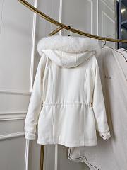 Colestore Loropiana Winter Long Coat With Fur Hat White - 6