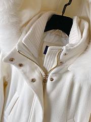 Colestore Loropiana Winter Long Coat With Fur Hat White - 5
