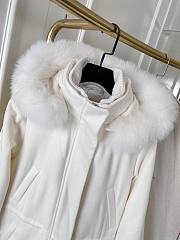 Colestore Loropiana Winter Long Coat With Fur Hat White - 4