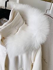 Colestore Loropiana Winter Long Coat With Fur Hat White - 3
