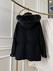 Colestore Loropiana Winter Long Coat With Fur Hat Black - 4